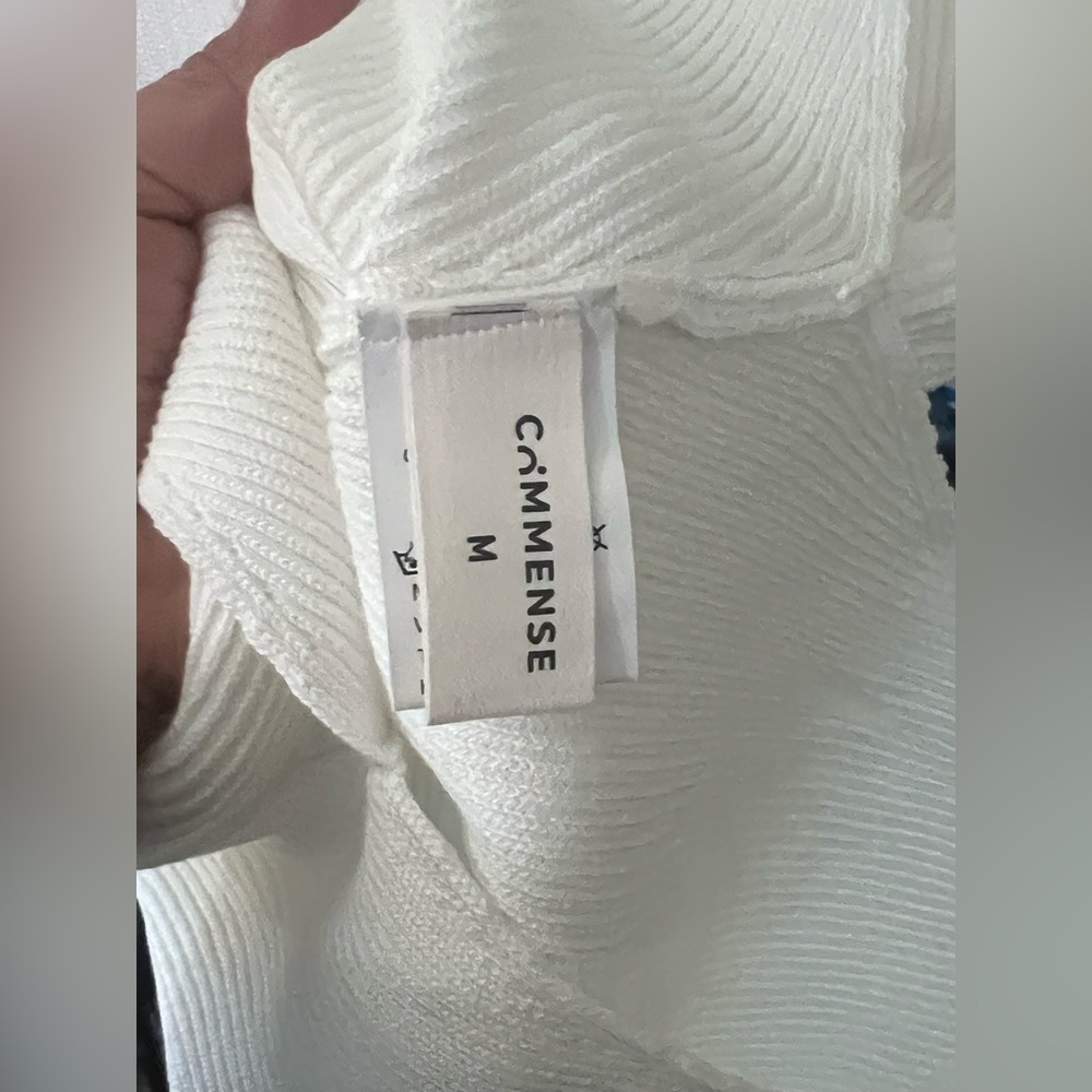 Commense Cream Ribbed Knit Top - Picture 9 of 12